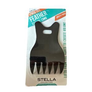 Stella Collection Black Purse Fit Feather Styling Comb #2440